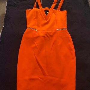 Size 8 orange pencil dress